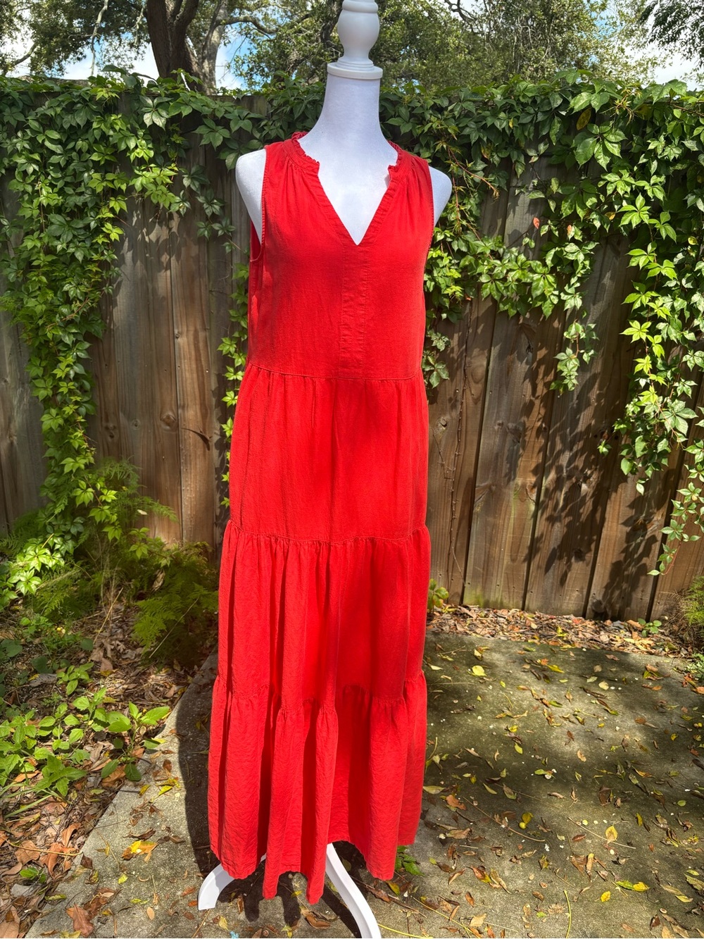 Tommy Bahama Red Tiered Dress XS